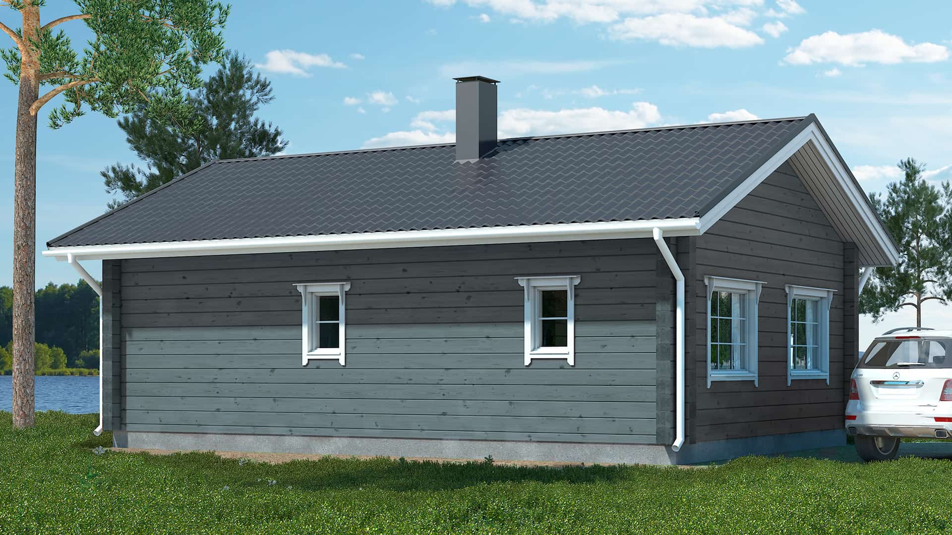 Дом из бруса 10×6 м Дом из бруса 10×6 м
